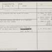 Alves, NJ16SW 16, Ordnance Survey index card, Recto