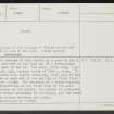 Rothes Castle, NJ24NE 4, Ordnance Survey index card, page number 2, Verso