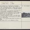 Elgin, Lady Hill, NJ26SW 7, Ordnance Survey index card, Verso