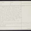 Doune Of Invernochty, NJ31SE 1, Ordnance Survey index card, page number 2, Verso