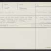 Bank Of Corinacy, NJ32NE 2, Ordnance Survey index card, Recto