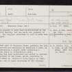 Kininvie House, NJ34SW 4, Ordnance Survey index card, page number 1, Recto