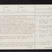 Tomnaverie, NJ40SE 1, Ordnance Survey index card, page number 1, Recto