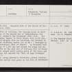 Battle Of Culblean, NJ40SW 1, Ordnance Survey index card, page number 1, Recto