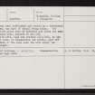 Battle Of Culblean, NJ40SW 1, Ordnance Survey index card, page number 2, Verso