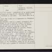 New Kinord, NJ40SW 13, Ordnance Survey index card, page number 2, Verso