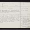 Tap O' Noth, NJ42NE 1, Ordnance Survey index card, page number 1, Recto