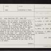 Wheedlemont, NJ42NE 5, Ordnance Survey index card, page number 1, Recto