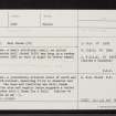 Bell Knowe, NJ42NE 31, Ordnance Survey index card, Recto