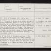 Hall Of Tolophin, NJ42NW 1, Ordnance Survey index card, Recto