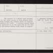 Johnston, NJ52SE 20, Ordnance Survey index card, Recto