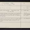 Cunrie Craig, NJ53SE 2, Ordnance Survey index card, Recto