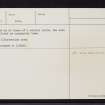 Midmar Kirk, NJ60NE 3, Ordnance Survey index card, page number 2, Verso