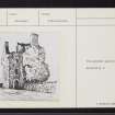 Tillycairn Castle, NJ61SE 1, Ordnance Survey index card, Recto