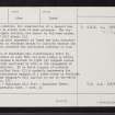 Dunnideer, NJ62NW 1, Ordnance Survey index card, page number 2, Verso