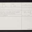 Dunnideer, NJ62NW 29, Ordnance Survey index card, Recto