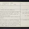 Stirling Cairn, NJ66SE 1, Ordnance Survey index card, page number 1, Recto