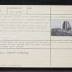 Inchdrewer Castle, NJ66SE 2, Ordnance Survey index card, page number 2, Verso