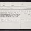 Easter Culbeuchly, NJ66SE 3, Ordnance Survey index card, Recto