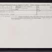Broomend Of Crichie, NJ71NE 6, Ordnance Survey index card, Recto