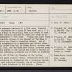 Broomend Of Crichie, NJ71NE 6, Ordnance Survey index card, page number 1, Recto