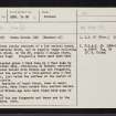 Fullerton, NJ71NE 14, Ordnance Survey index card, page number 1, Recto