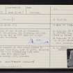 Cairnhall, NJ71NE 17, Ordnance Survey index card, Recto