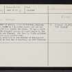 Kintore, NJ71NE 41, Ordnance Survey index card, Recto