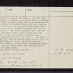 Fetternear House, NJ71NW 7, Ordnance Survey index card, page number 2, Verso
