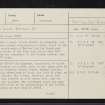 Nether Coullie, NJ71NW 11, Ordnance Survey index card, page number 1, Recto