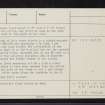 Nether Coullie, NJ71NW 11, Ordnance Survey index card, page number 2, Verso