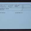Meadowheads, Forglen, NJ75SW 16, Ordnance Survey index card, Recto
