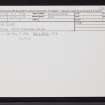 The Slacks, NJ81SW 21, Ordnance Survey index card, Recto