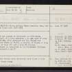 Clinterty, NJ81SW 22, Ordnance Survey index card, page number 1, Recto