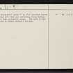 Aberdeen, Dominican Friary, NJ90NW 27, Ordnance Survey index card, page number 2, Verso