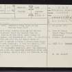 Aberdeen, Benholm's Lodge, NJ90NW 55, Ordnance Survey index card, page number 1, Recto