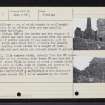 Castle Of Pittulie, NJ96NW 6, Ordnance Survey index card, page number 2, Verso