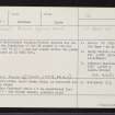 Tyrie, Raven Stone, NJ96SW 1, Ordnance Survey index card, Recto