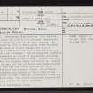 Coll, Breachacha House, NM15SE 16, Ordnance Survey index card, page number 1, Recto