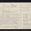 Iona, St Oran's Chapel And Reilig Odhrain Burial Ground, NM22SE 10, Ordnance Survey index card, page number 1, Recto