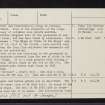 Iona, St Oran's Chapel And Reilig Odhrain Burial Ground, NM22SE 10, Ordnance Survey index card, page number 2, Verso