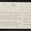 Iona, St Ronan's Church, NM22SE 22, Ordnance Survey index card, page number 1, Recto