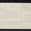 Dail Nan Ceann, NM70SE 2, Ordnance Survey index card, Recto