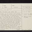 Dun Mhuilig, NM70SE 14, Ordnance Survey index card, page number 1, Recto
