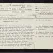 Clach An T' Sagairt, Ardfern, NM80SW 19, Ordnance Survey index card, page number 1, Recto