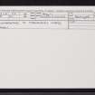 Dunstaffnage, St Maelrubha's Chapel, NM83SE 25, Ordnance Survey index card, Recto