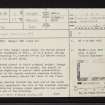 Keil Chapel, NM95SE 2, Ordnance Survey index card, page number 1, Recto