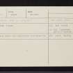 Strachur, NN00SE 11, Ordnance Survey index card, Recto
