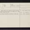 Portbeg, NN12NW 13, Ordnance Survey index card, Recto