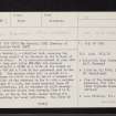 Dun Deardail, NN17SW 6, Ordnance Survey index card, page number 1, Recto